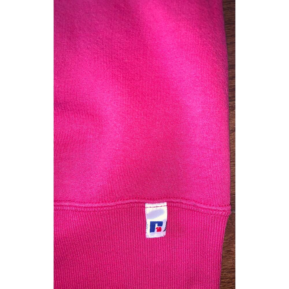 Vintage Russell‎ Athletic Sweatshirt XL Made in USA Pink Crewneck Pullover 90s - Picture 2 of 4